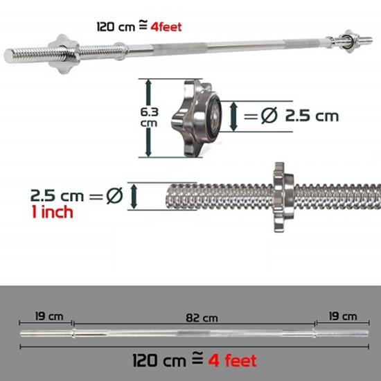 Helix Krom Spinlock Bar 120 CM